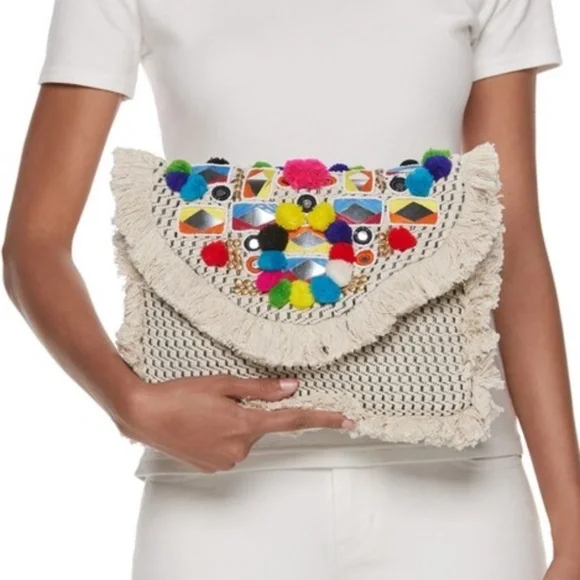 Sam Edelman Circus Jaiden Clutch with metal strap NWOT - Picture 4 of 4